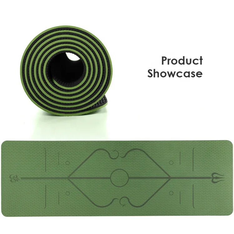 ZHOYA SPORT Custom Logo Exercise Anti Slip Eco Friendly Double Layer TPE Yoga Mat Light Weight Home Gym Yoga Mat