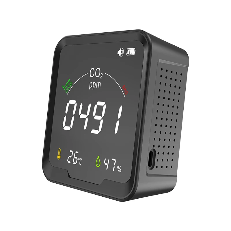 NDIR Air Quality Humidify Gas Analysis Meter Co2 Detector Monitor Mini Portable Co2 Measuring Instrument