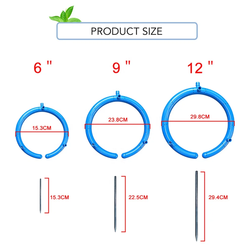 Watering & Irrigation flow rain ring 6' 9' 12' inches hydroponic water drip ring for all grow media