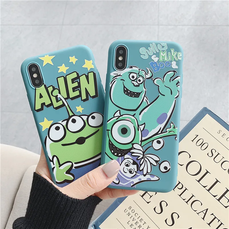 Free shipping For iPhone 11 Pro Max 11 Pro Xs X 8 Monster Inc University Aliens Soft Case