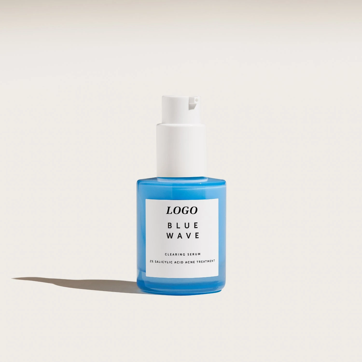 Private Label Skin Care Serum 2% Salicylic Acid Reduces Acne Fades Acne Scars Soothing Repairing Blue Wave Clearing Serum