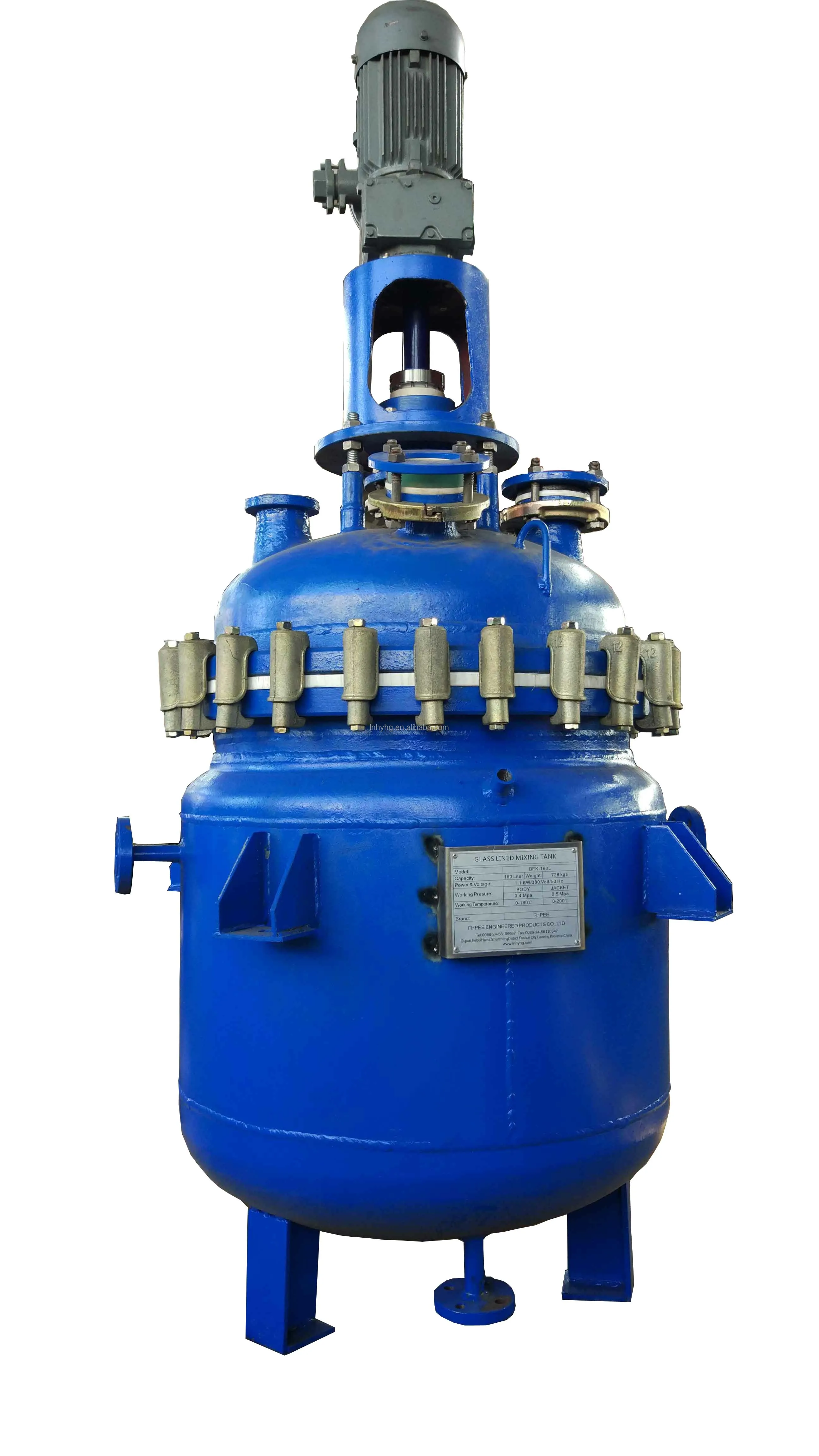 glass lined jacketed reactor