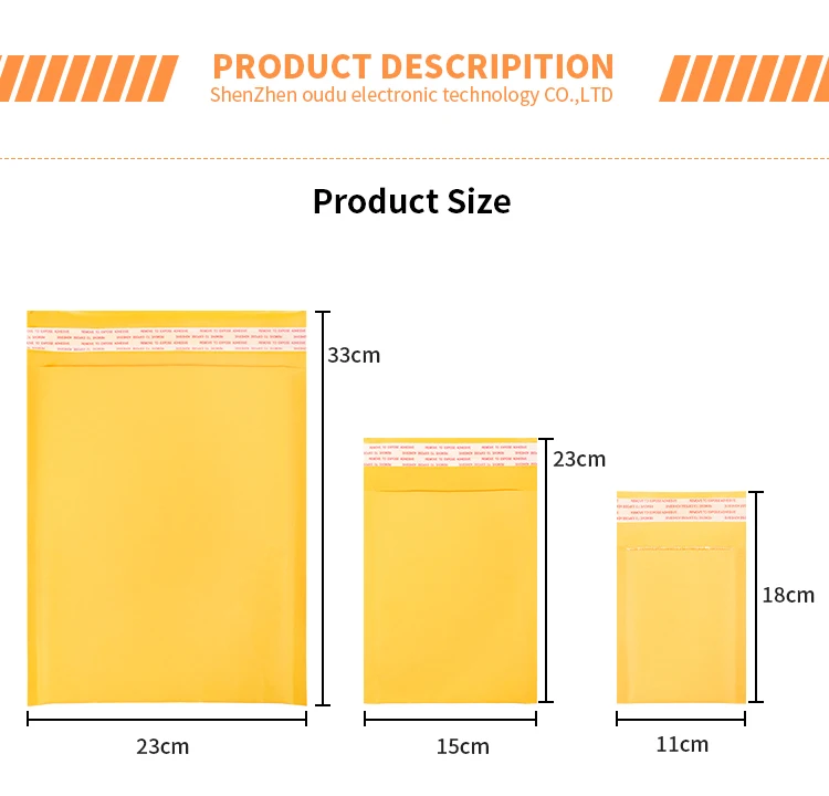 Manufacturer Custom Biodegradable 100% Compostable Padded Shipping Poly Mailer Bag Envelope Bubble Kraft Paper Mailing Bag