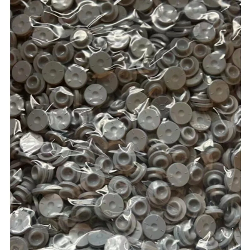pharmaceutical 20mm butyl rubber stopper coated with PE for 10ml vial coating rubber stopper