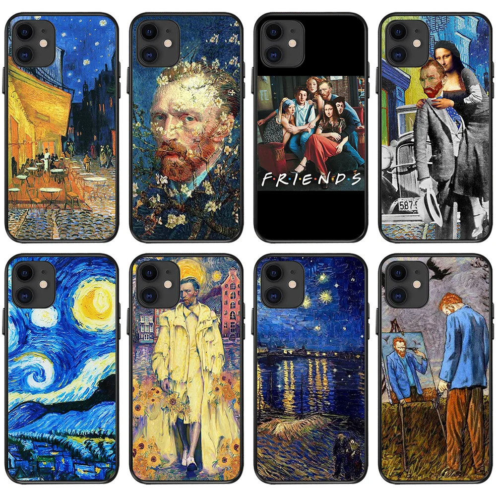 Van Gogh Oil Painting Art Phone Case For IPhoned 13 12 11 Pro X XS XR  Max Smart Phone Cover