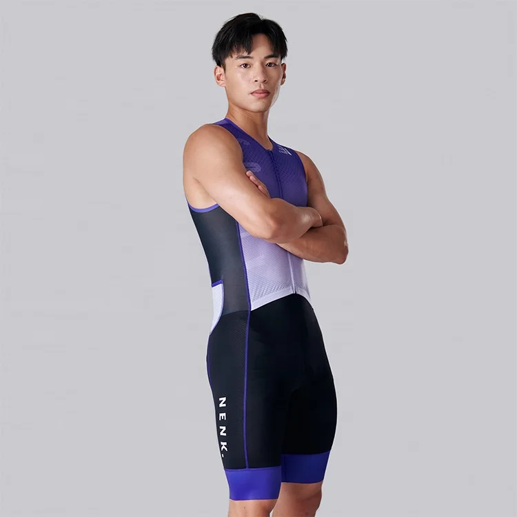 OEM ODM triathlon suits custom design sleeveless trisuit men triathlon cycling clothing manufacturer with private label and logo