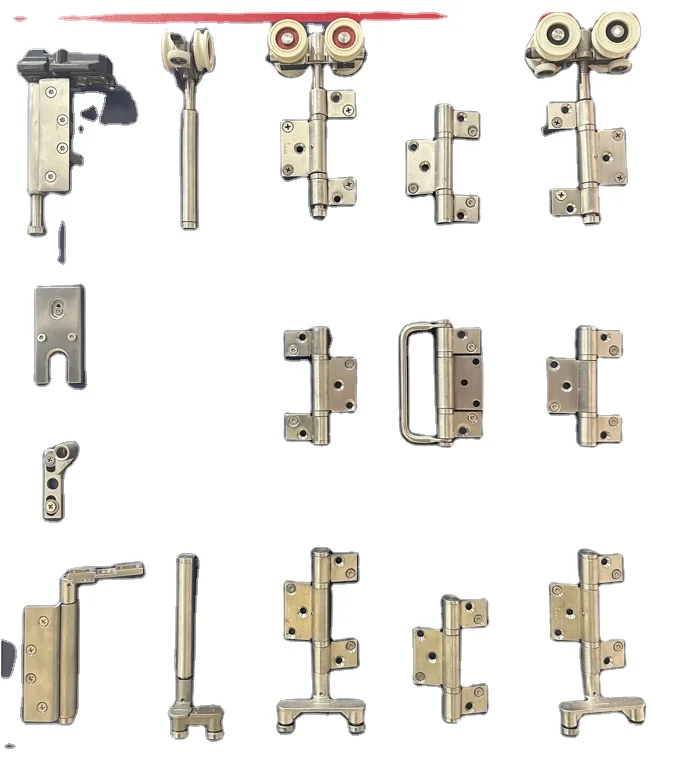 Factory folding door hardware system complete set folding door roller and stainless steel hinge