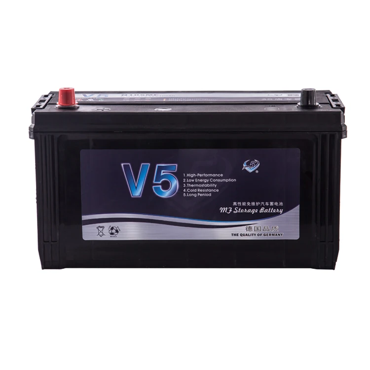 12 Volt N105MF JIS Standard Lead acid Maintenance Free 105AH car Battery for Truck Start Mini bus battery