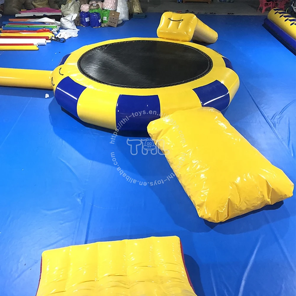 hot sale inflatable splash padded jumping bouncer platform sungear water trampoline