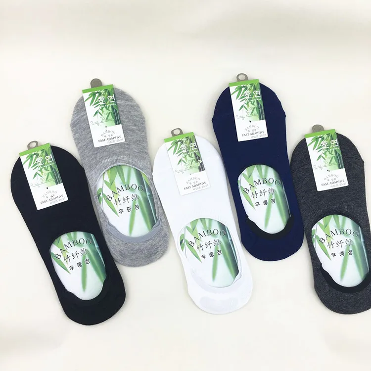 Wholesale Cheap Custom Short Invisible Boat Black Organic Low Cut Solid Color 100% Bamboo Fiber Socks for Mens