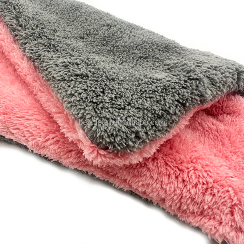 18x18cm 700GSM Soft & Plush Dual Sided Towel Microfibre Car Cleaning Cloth Pad for Auto Detailing Car Wash