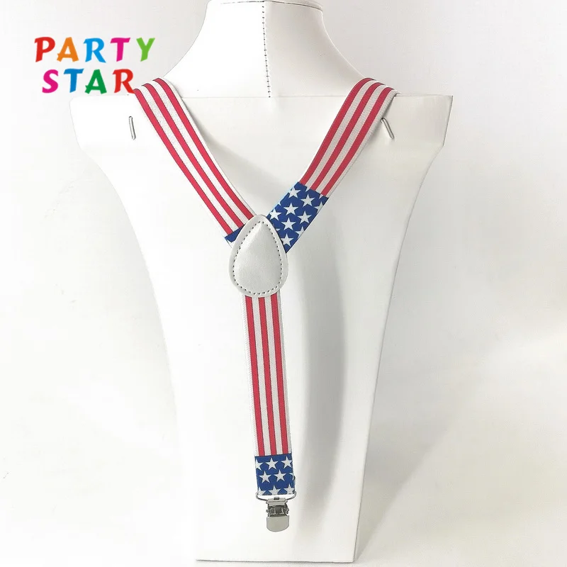 New Design Custom Print Fashion Suspenders Women With 3 Clips Halloween Men Party Suspenders