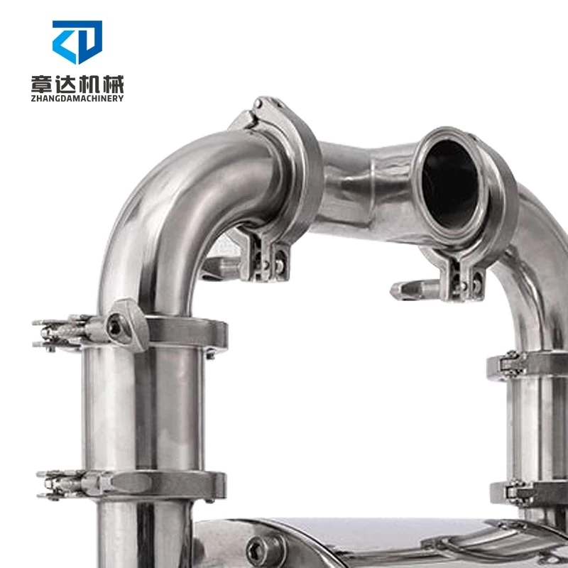 Sanitary pump dn 40 food grade ss304/316L auto shut down pneumatic diaphragm pump