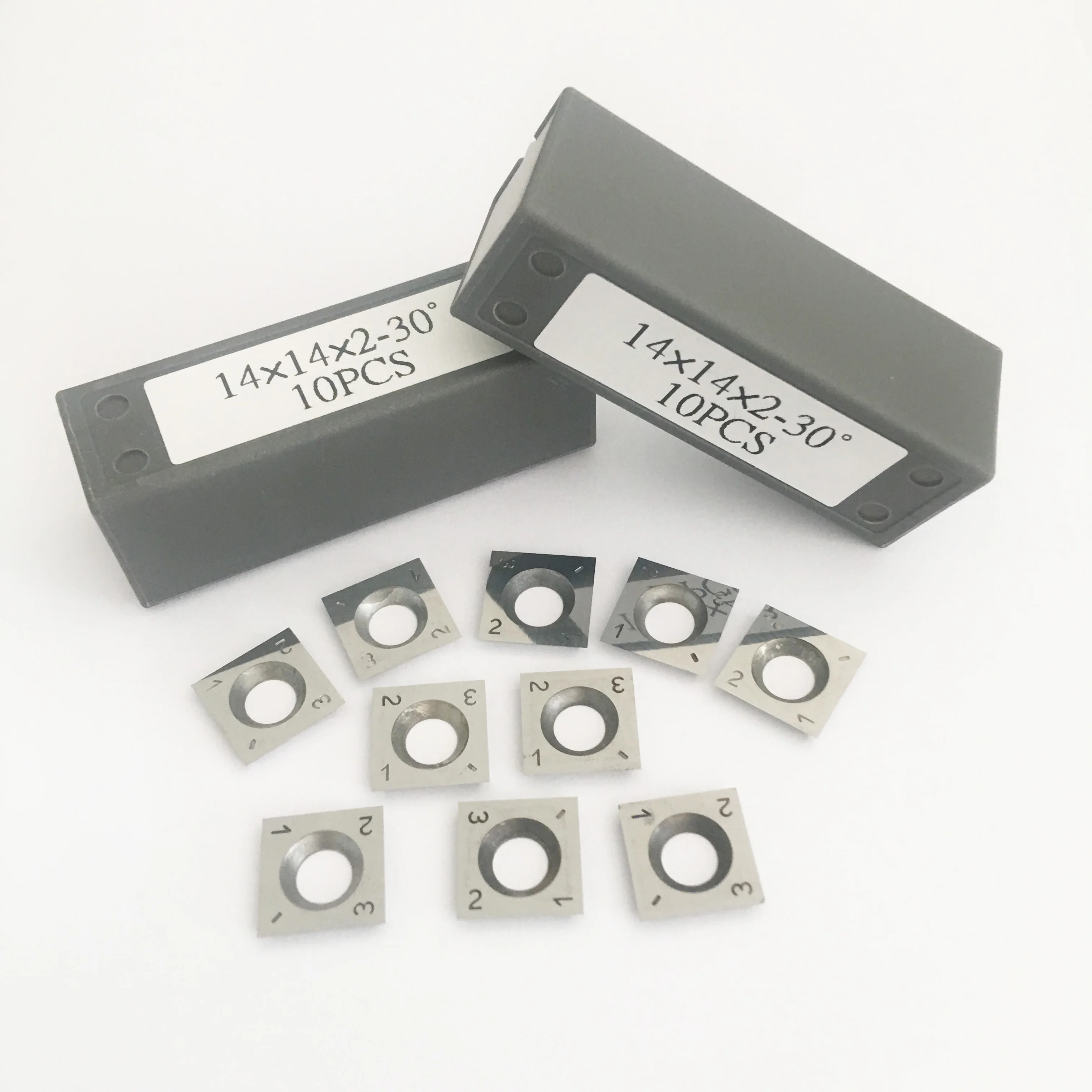 14*14*2 мм полированные вольфрамовые карбидные Реверсивные ножи для спирального резака