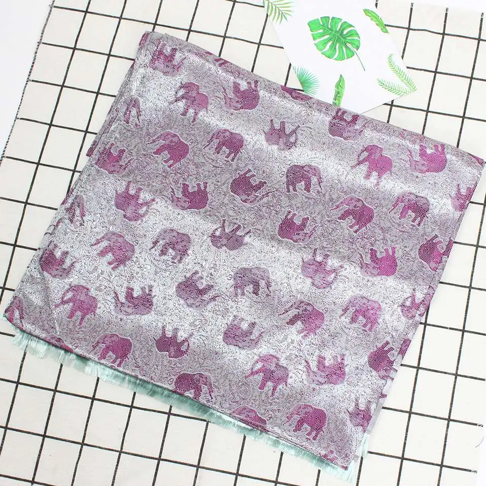 Тайский стиль щепка фиолетовый жаккард Шелковый шарф белый леди Шелковый платок