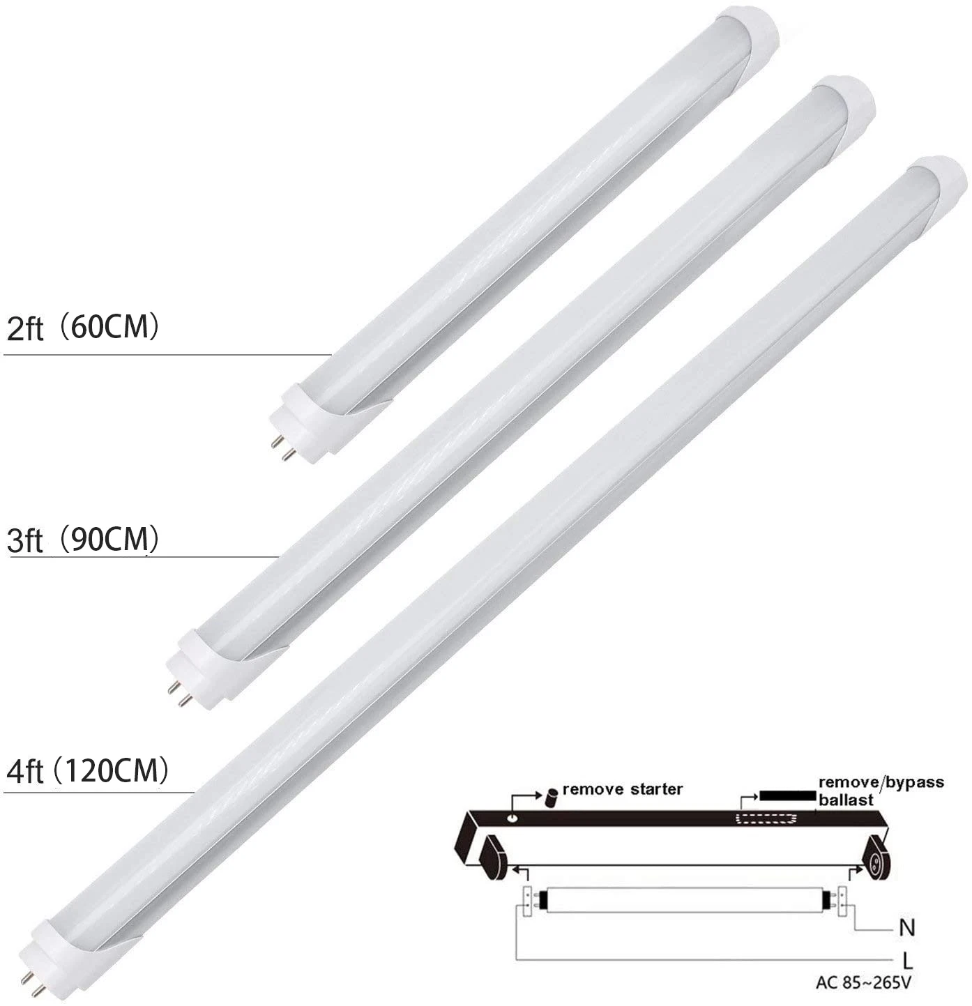 
t8 led tube fixture skd 90cm 1200mm/4ft 8ft 18w 20w with t8 led tube 