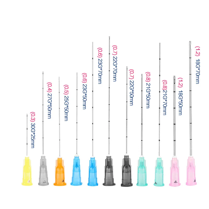 Disposable Medical Sterile Blunt Tip Needle 18g 21g 22g 25g 27g Fine Micro Cannula Needle