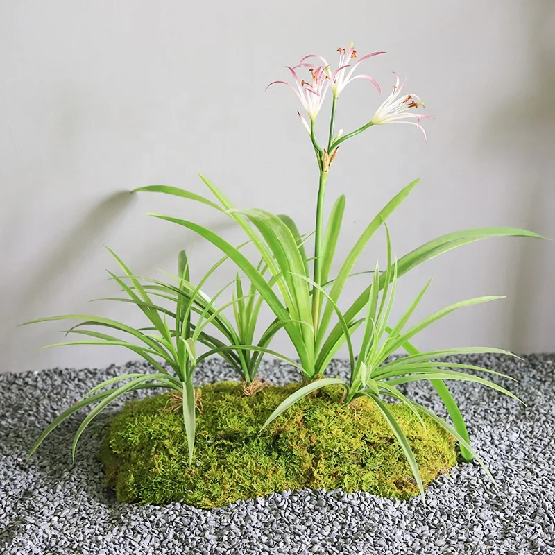 GL-6215 artificial spider orchid green orchid leaf plastic leaf greening project landscape decorate