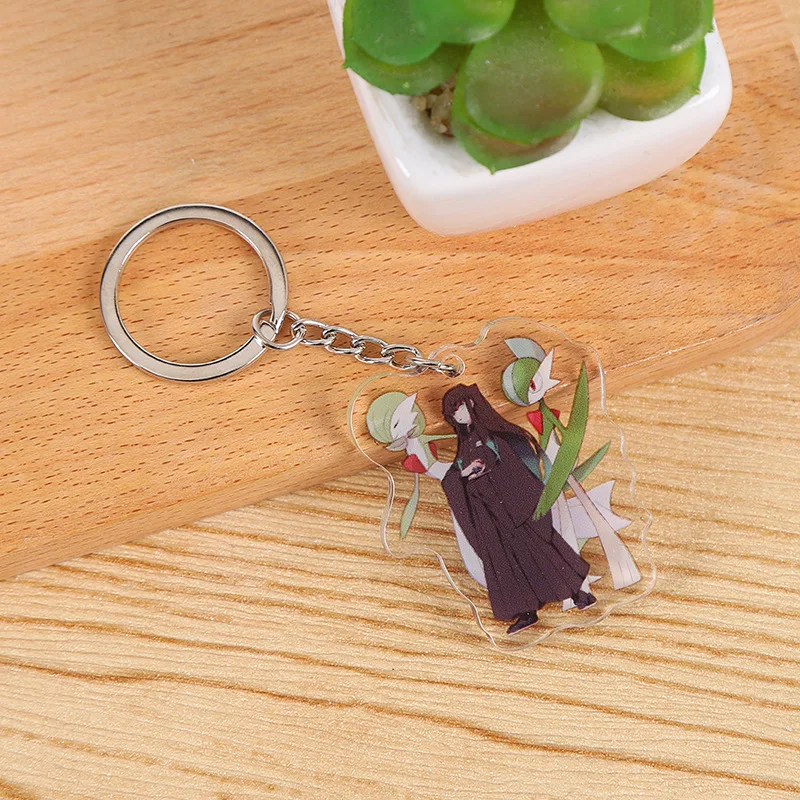 Anime Acrylic Double Layer Sandwich Pendant Demon Slayer Keychain