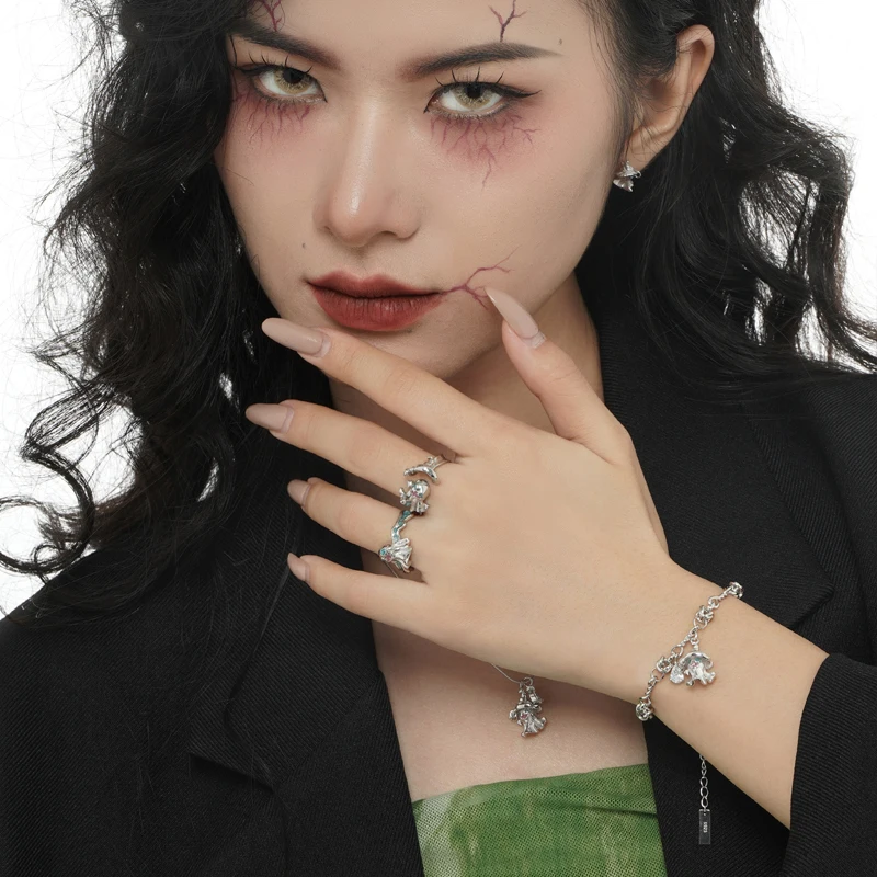 ICEBELA Unique Magic Hat Ghost Bracelets Unisex Delicate Funny S925 Sterling Silver Halloween Bracelet for girls