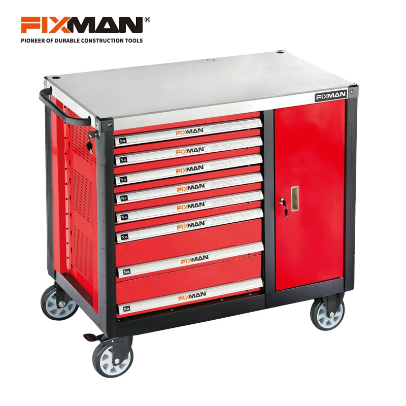 FIXMAN 8-Drawer Garage Steel Tool Chest Workbench And Tool Storage