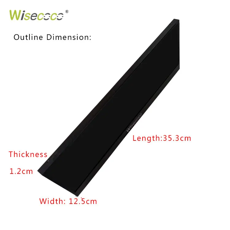 Wide Streched Bar LCD Display Case Second 4K Advertising Monitors IPS Super Thin Earphone Embedded