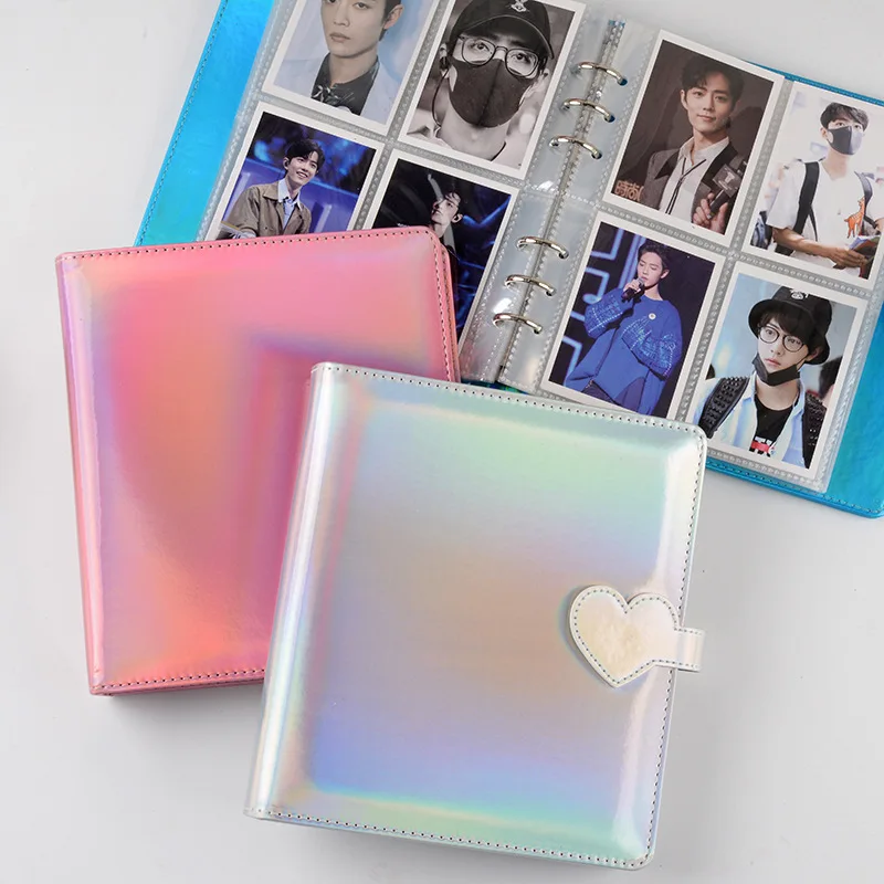 Shining PVC Photo Album 25 Inner Pages Photocards Binder Holds 3 Inch Mini K-pop Star Card Collect Book Photo Album