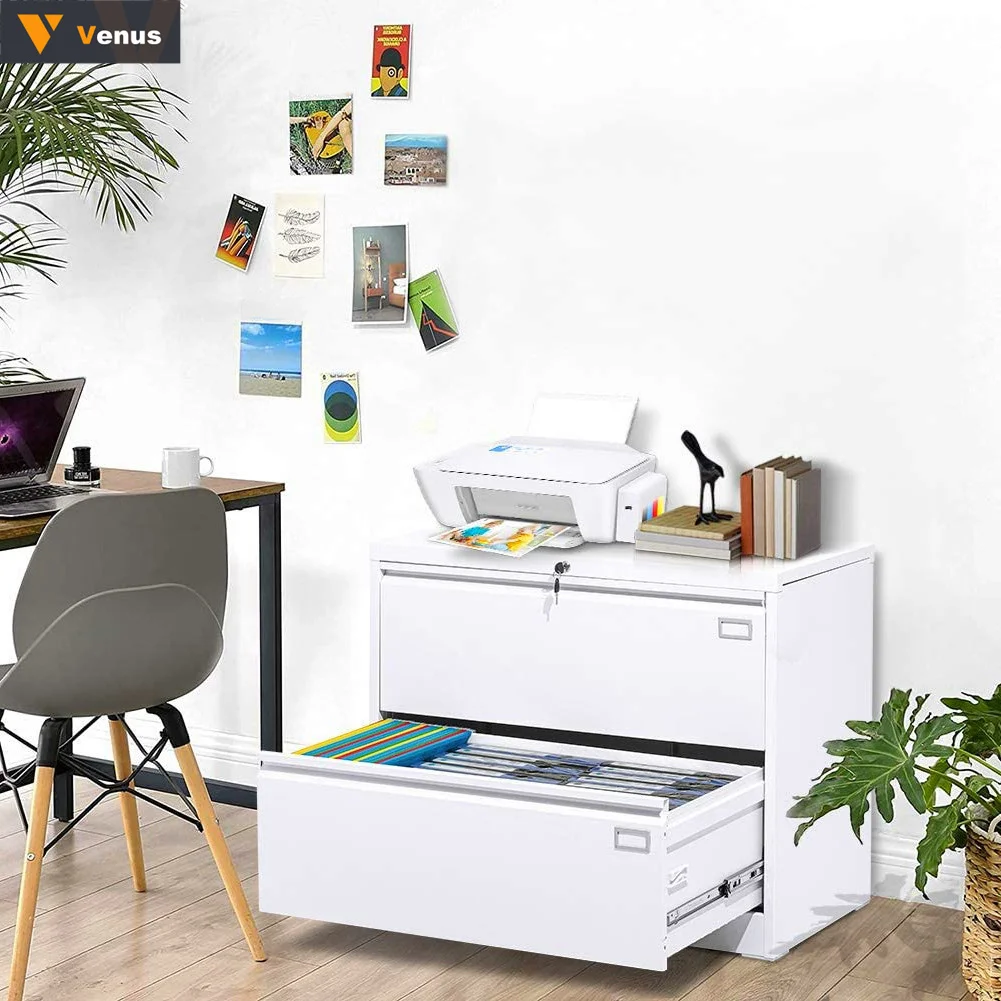 Modern Office filing cabinets furniture 2 drawer metal door mobile pedestal storage drawers office furniture cabinet