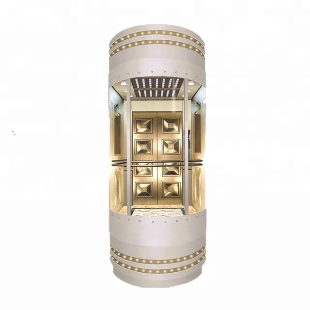 New safe systems outdoor glass lift transparent stainless steel elevator