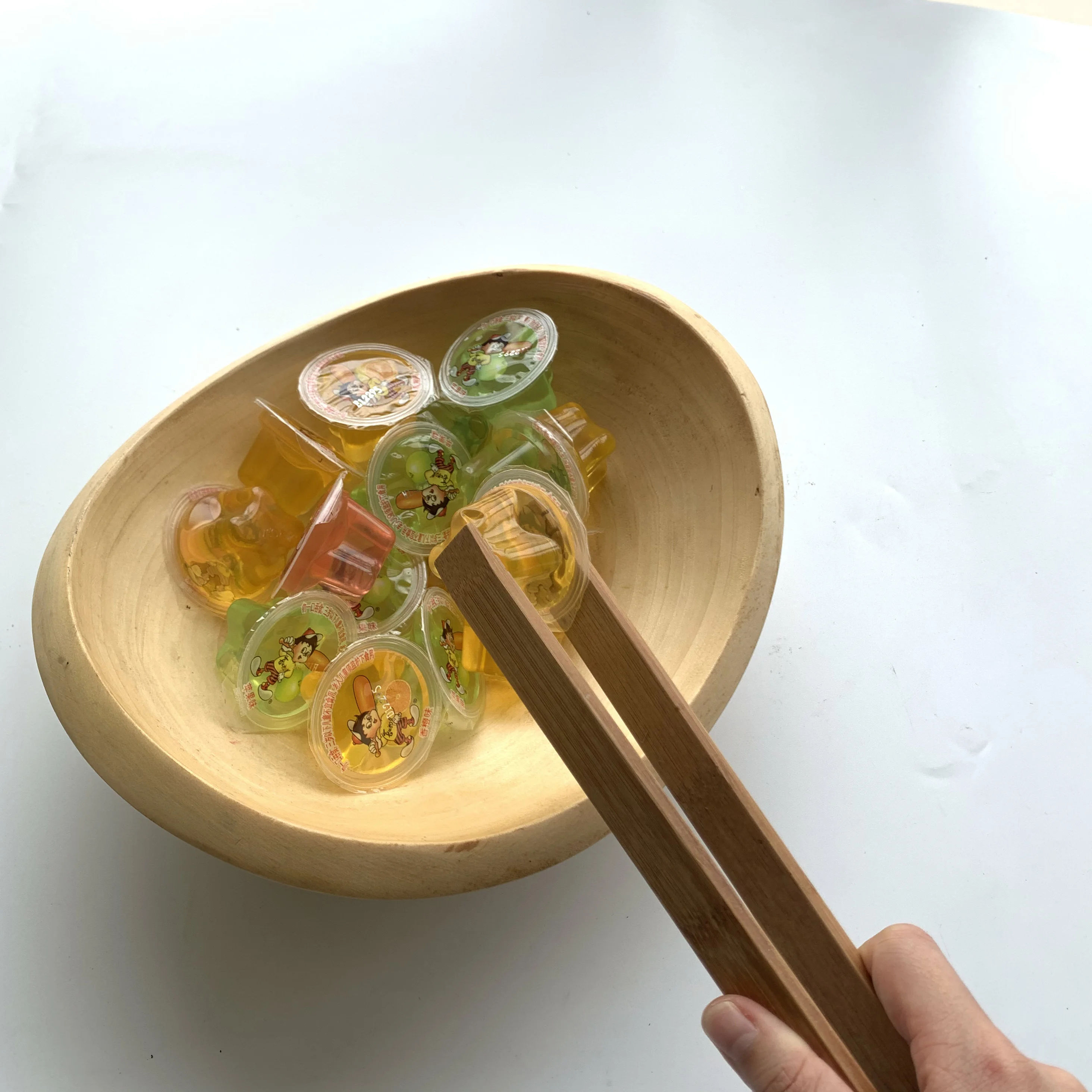 Eco-Friendly Home BBQ Wooden Food Tongs Kitchen Accessories Mini Beech Wood Salad Bread Toast Tongs