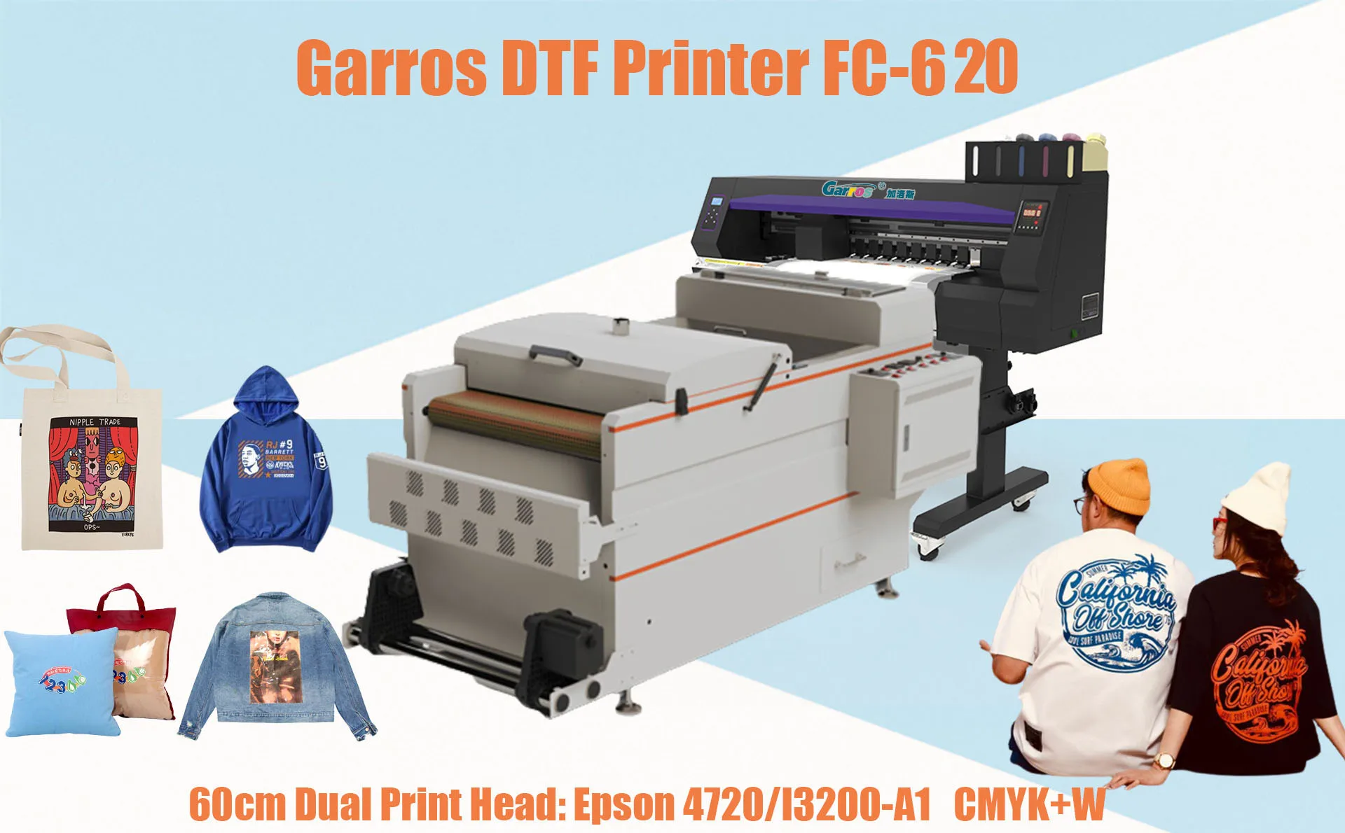 Wholesale  DTF 60cm T shirt PET Film Digital printer & Powder shaker Factory price T shirt printing automatic inkjet printer