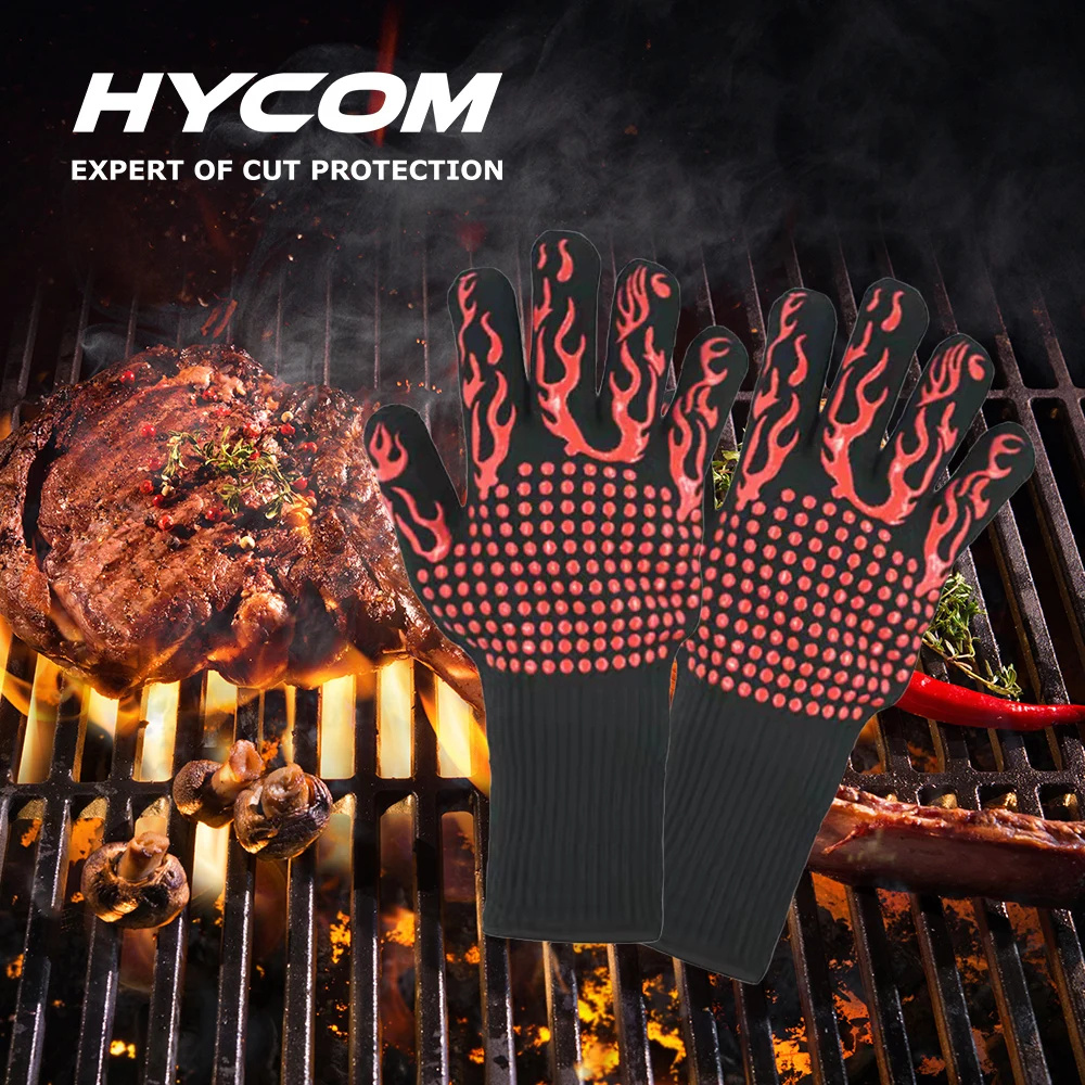 Hycom Extreme Heat-Resistant Fireproof with Non-slip Silicone Coating oven glove heat resistant
