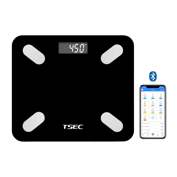 Leaone Professional Custom 180kg Bluetooth Body Fat Scale Glass Intelligent Weighing Scale
