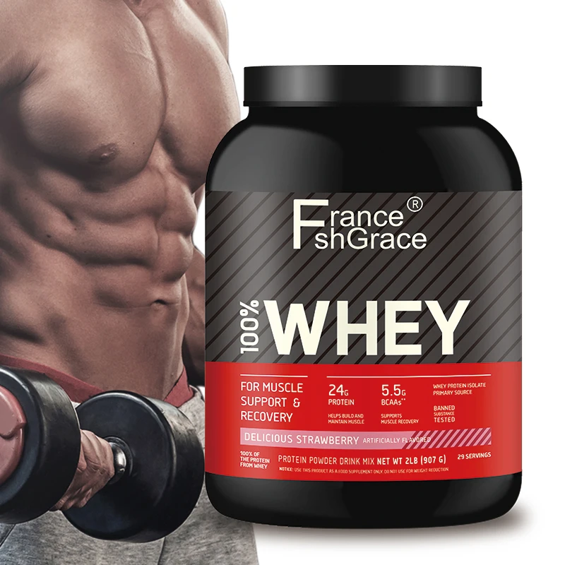Strawberry flavor Whey Protein Powder Building muscle Supplement Whey Protein workout powder