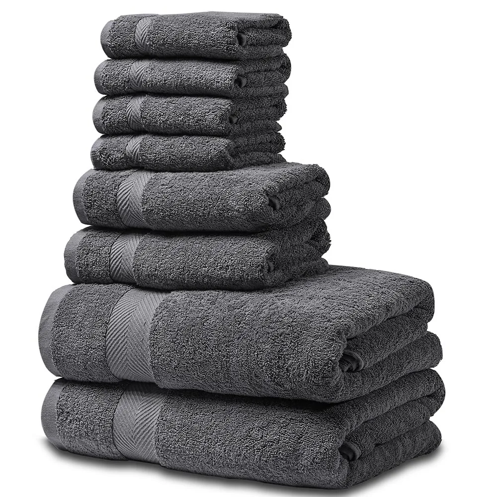 Super Markets Morden Luxury Customize Hotels Color Satin Terry 70*140 Cotton Bath Towel Set