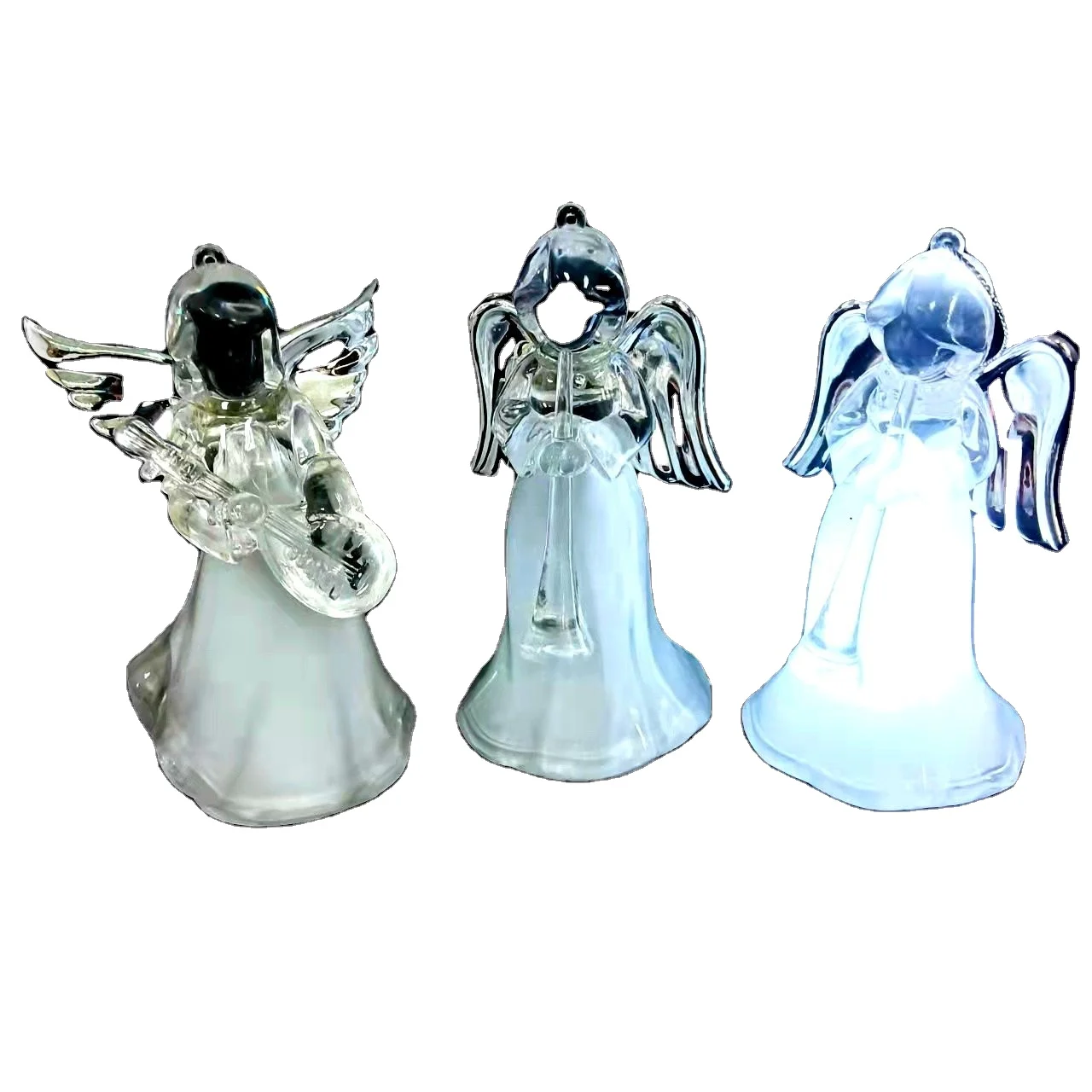 Factory price blown lovely little Acrylic  mini angel pendant Christmas decoration gifts and crafts