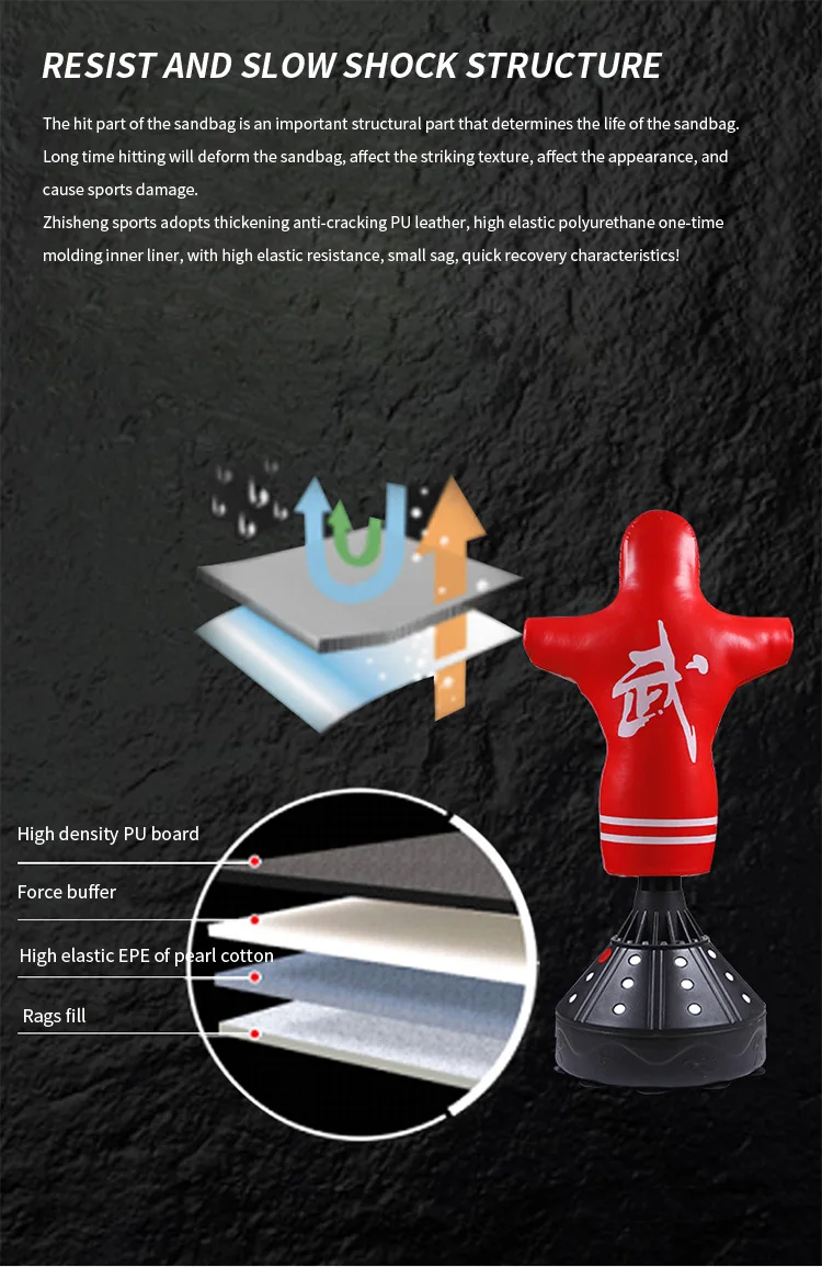 China supplier Boxing Equipment Free standing Heavy Punching bags body shape Boxing Target Bag punching dummy