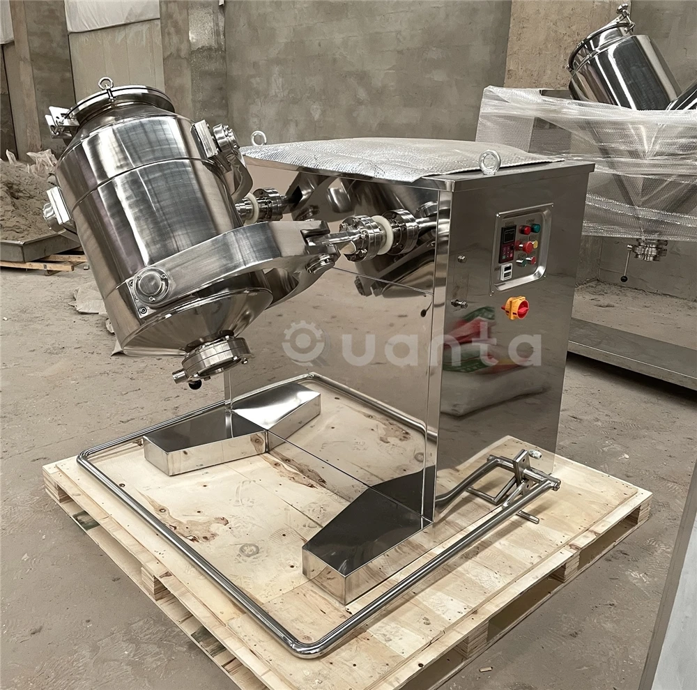3D rotating drum powder mixer