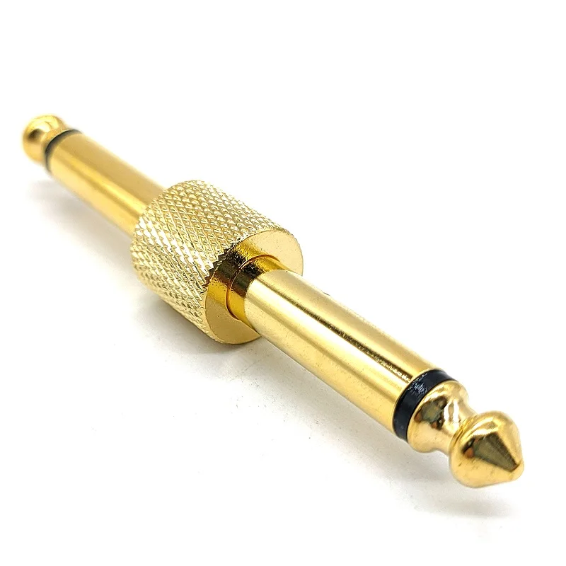 6.35mm Male to Male Adapter Mono Audio Converter for Guitar PC