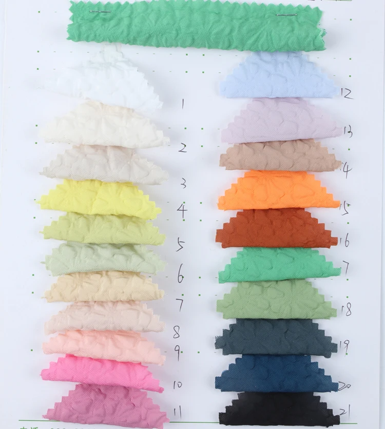 New Women Unique Fashion Clothing Dress Home Textile Material Polyester Bubble 3D Eight Leaf Flower Embossed Jacquard Fabric