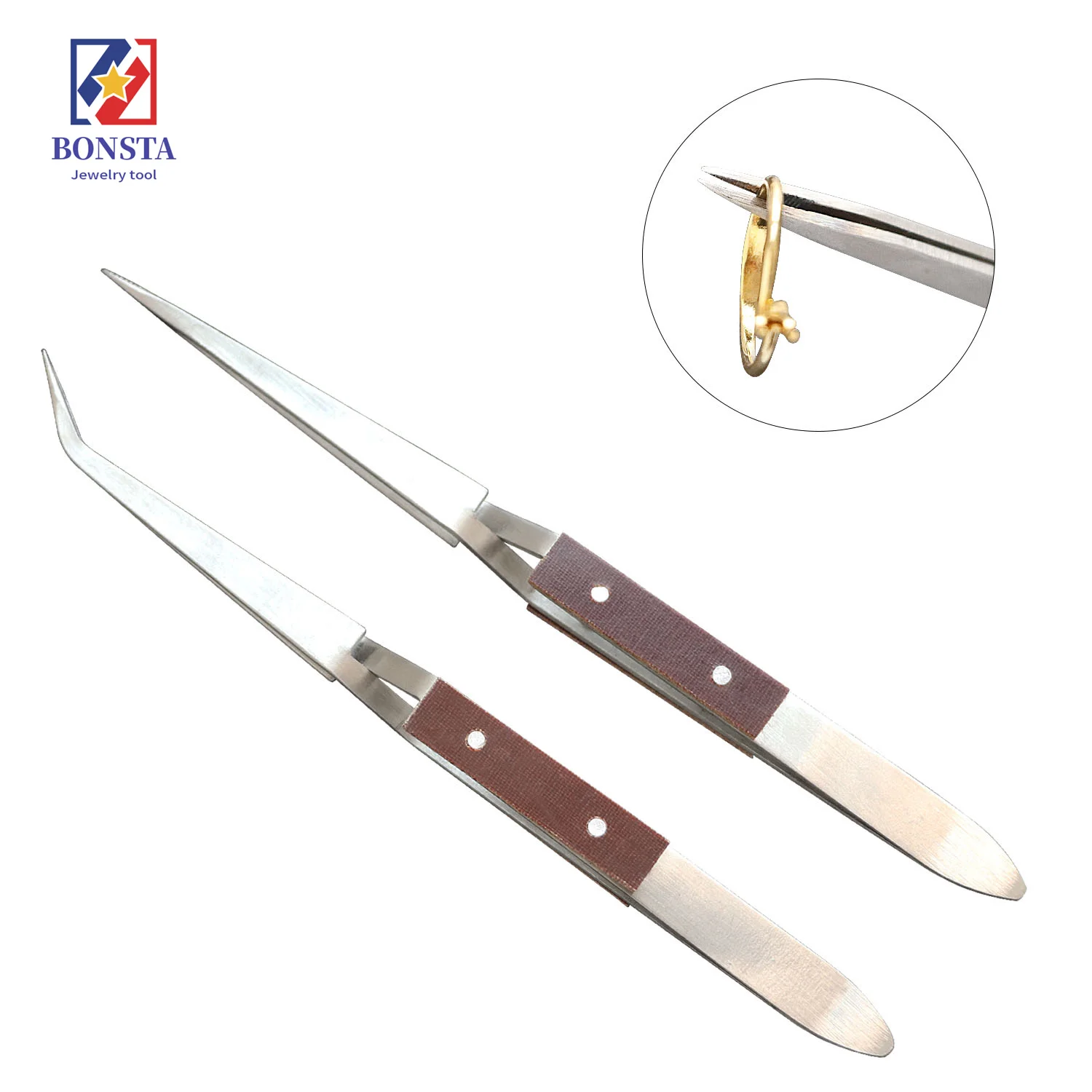 Stainless Steel Cross Lock Tweezer High quality Tweezers Jewelry Tool