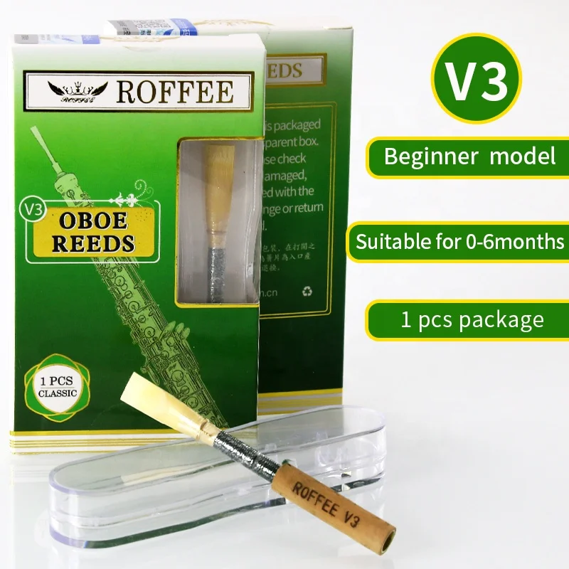 ROFFEE Woodwind Musical Instrument Parts Accessories 1 pcs Oboe Reeds Reed V3 Beginners Model,Super Soft