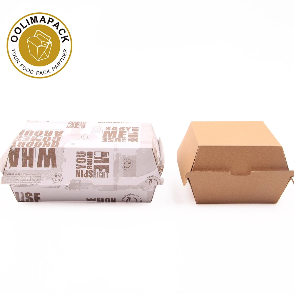 Disposable Customized Paper Burger Box