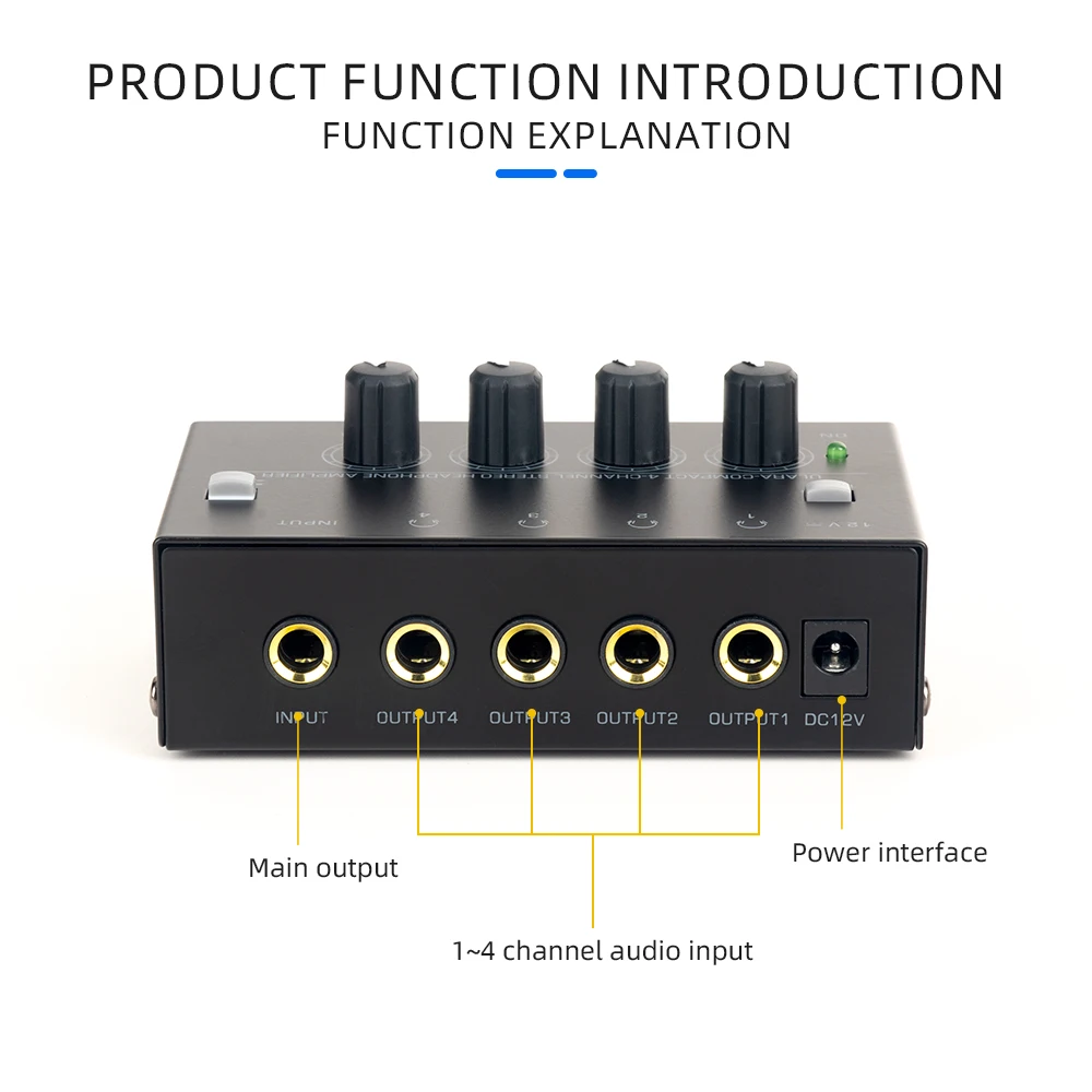 Alctron Ha4plus 4-канальный стерео усилитель для наушников портативный мониторинга компактный