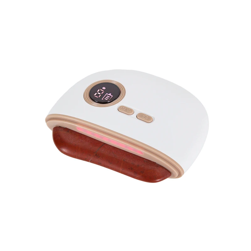 Factory Wholesale Electric Gua Sha Massager Hot Vibration Stone Face Lifting Massage Roller With Guasha Board