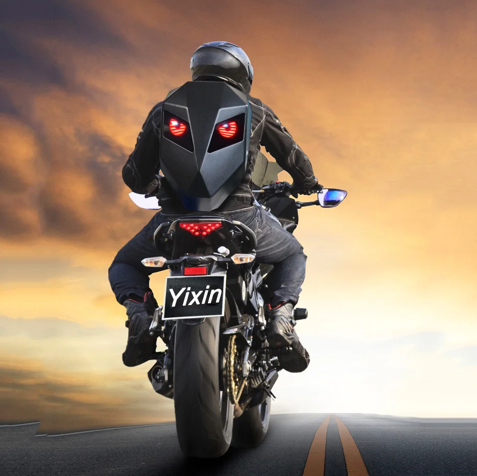 LED Backpack lron Man LED EYES BACK PACK NEW LUXURY BLUE-TOOTH LED BIKER Backpack GIFT FOR TEENS