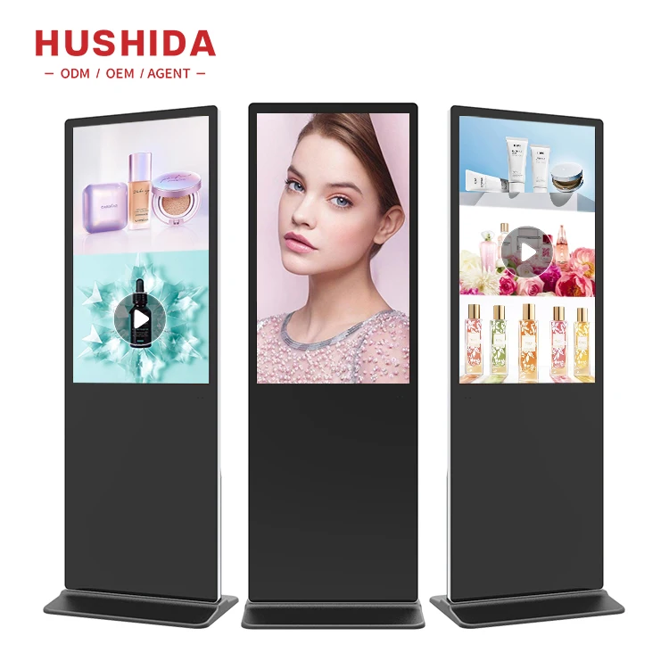 43/49/55/65/75/86/100 inch indoor/outdoor 4k touch screen led/lcd panel display android totem advertising digital signage kiosk