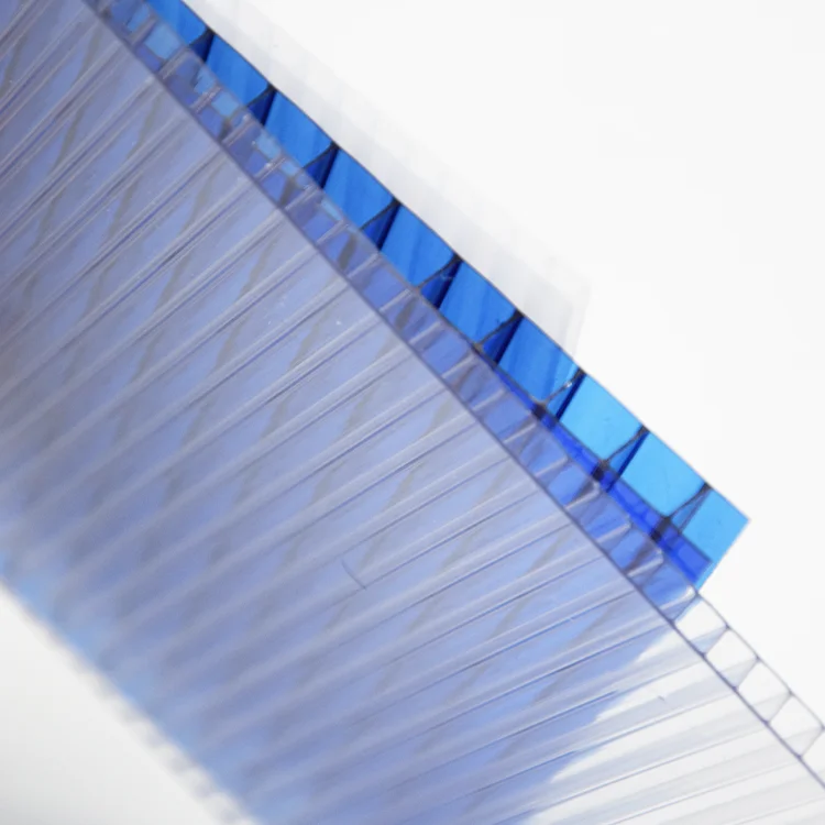 Factory supplier four layers anti -uv hollow polycarbonate sheet 20mm 30mm for greenhouse
