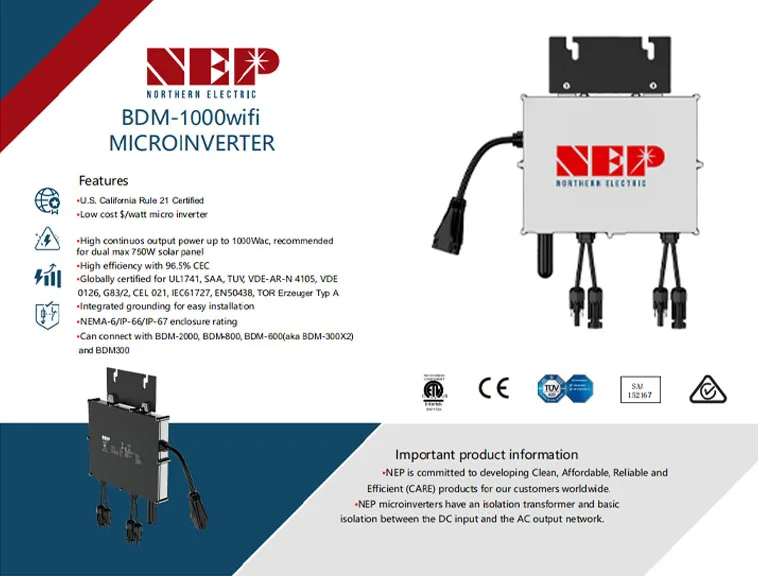 Новое поступление! 1000 Вт BDM-1000 умный Солнечный Балконный микро инвертор приложение MIFI MPPT для домашнего хозяйства