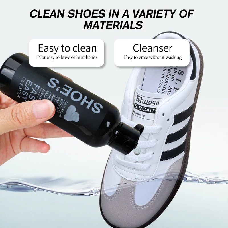 Factory Wholesale 3 In 1 Foam Shoe Cleaner Set Shoe Care Kit Sneaker Shoe Cleaning Brush and Cloth